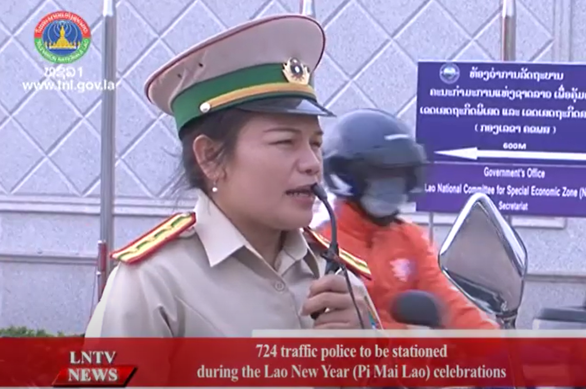 724 traffic police to be stationed during the Lao New Year (Pi Mai Lao) celebrations